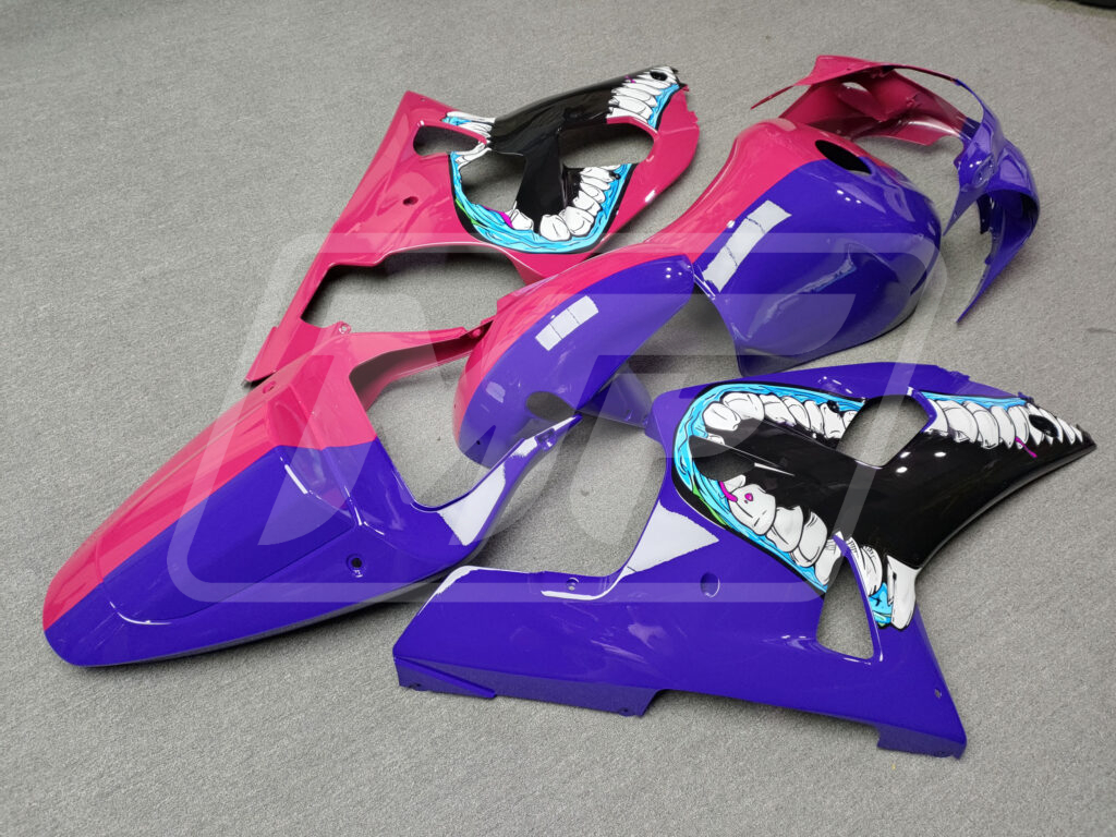 Gloss Purple & Pink Monster Split ABS fairings for Suzuki GSXR 600 - 750 2001 - 2003 - premium OEM fit kit by Monster Fairings