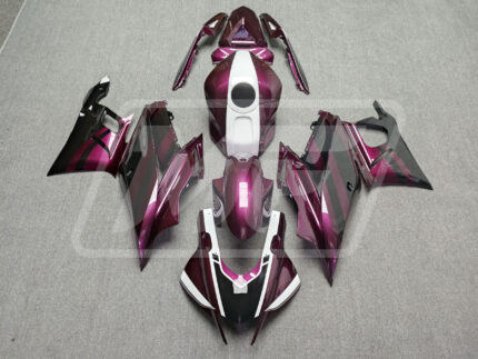 Yamaha R3 2022-2024 Gloss Metallic Fuchsia With Black & White ABS Fairings | Monster Fairings