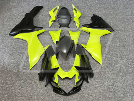 Suzuki GSXR 600-750 2011-2026 Matte High Vis Yellow & Black ABS Fairings | Monster Fairings