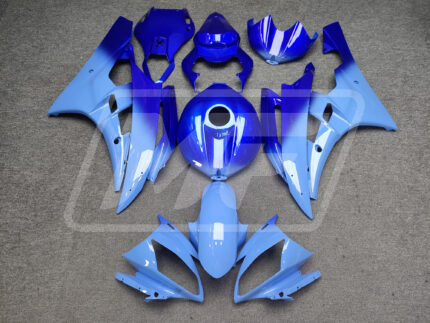 (IN STOCK TX) Yamaha R6 2006-2007 Gloss Blue Gradient ABS Fairings | Monster Fairings