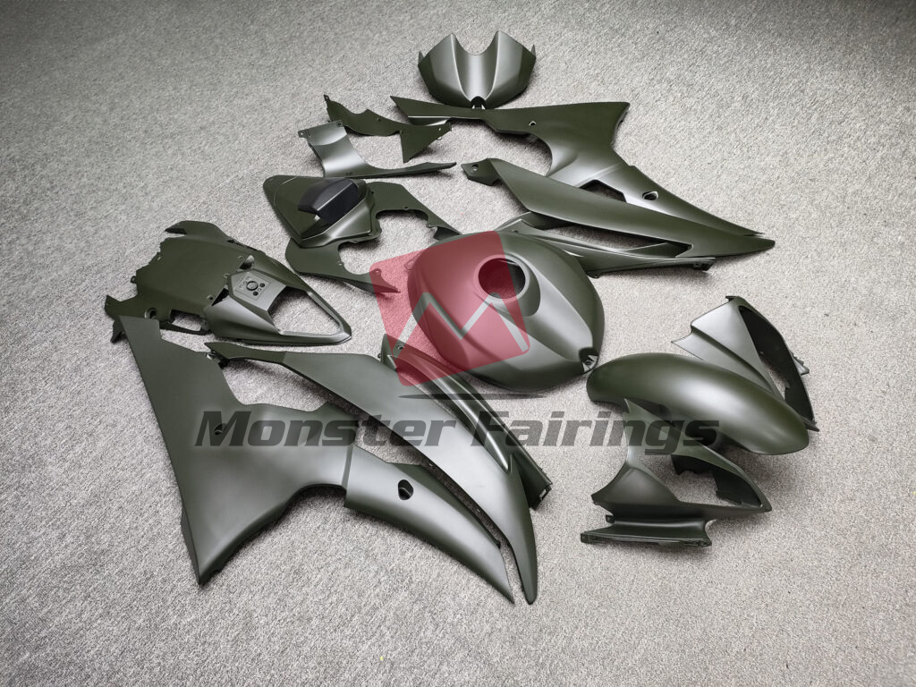 Matte Military Green ABS fairings for Yamaha R6 2008 - 2016 - premium OEM fit kit by Monster Fairings