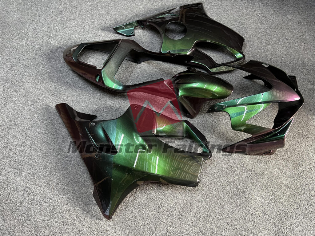 Honda CBR600 F4i custom ABS fairings 2001 - 2003 in Gloss Metallic Green Iridescent - durable replacement kit, Monster Fairings