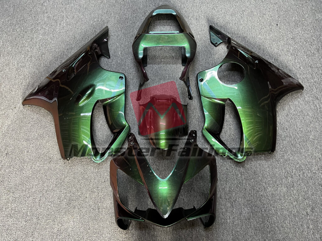 Honda CBR600 F4i 2001 - 2003 Gloss Metallic Green Iridescent ABS fairings - custom motorcycle bodywork kit by Monster Fairings