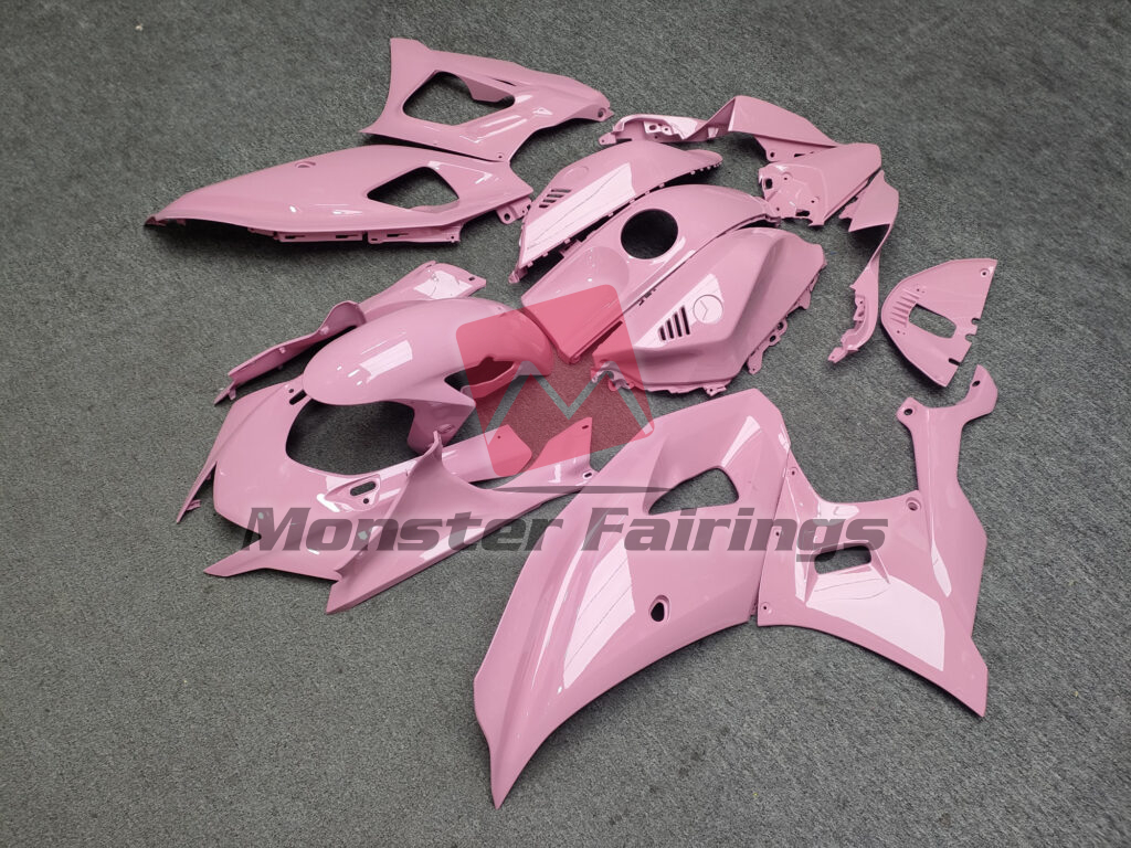 Yamaha R7 custom ABS fairings 2021 - 2025 in Gloss Pink - durable replacement kit, Monster Fairings