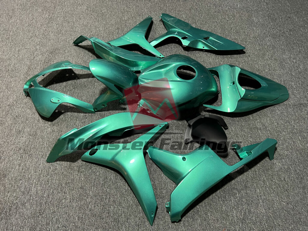 2007 - 2008 Honda CBR600RR Gloss Candy Green fairing set - ABS injection, custom painted by Monster Fairings
