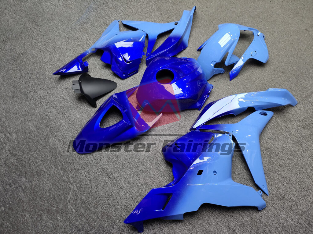 2009 - 2012 Honda CBR600RR Gloss Blue Gradient fairing set - ABS injection, custom painted by Monster Fairings
