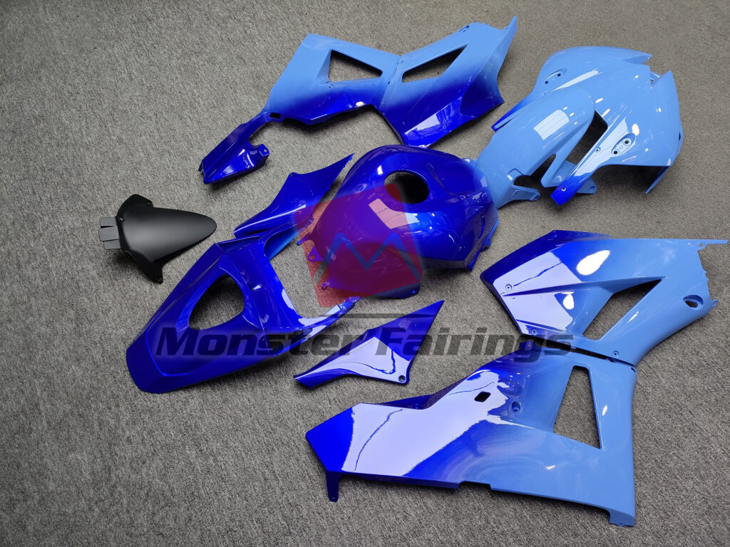 2013 - 2025 Honda CBR600RR Gloss Blue Gradient fairing set - ABS injection, custom painted by Monster Fairings