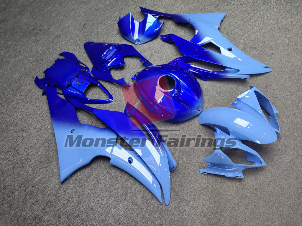 Gloss Blue Gradient ABS fairings for Yamaha R6 2008 - 2016 - premium OEM fit kit by Monster Fairings