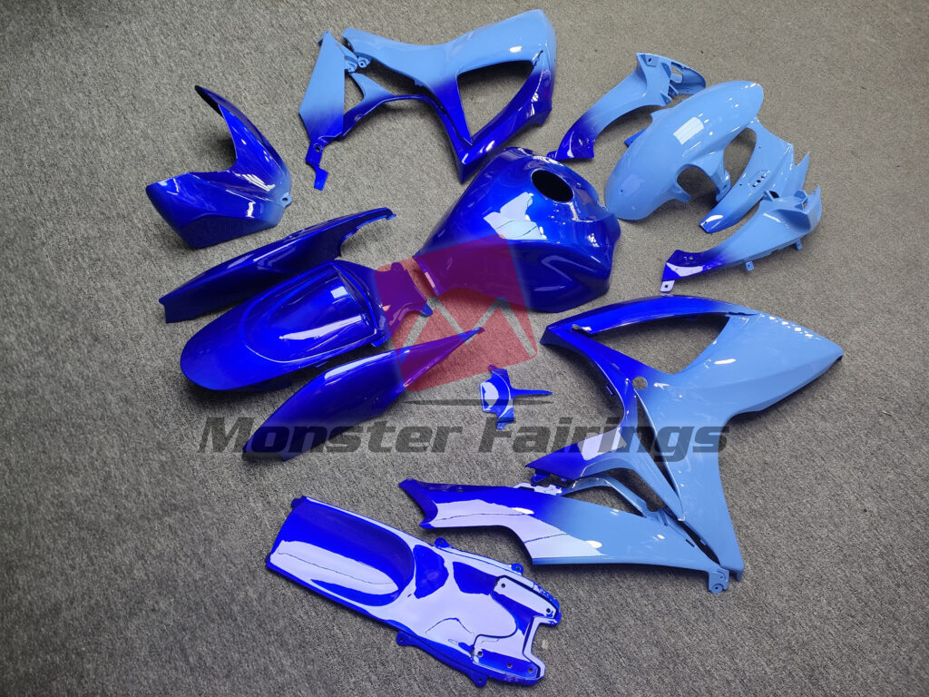 Gloss Blue Gradient ABS fairings for Suzuki GSXR 600 - 750 2006 - 2007 - premium OEM fit kit by Monster Fairings