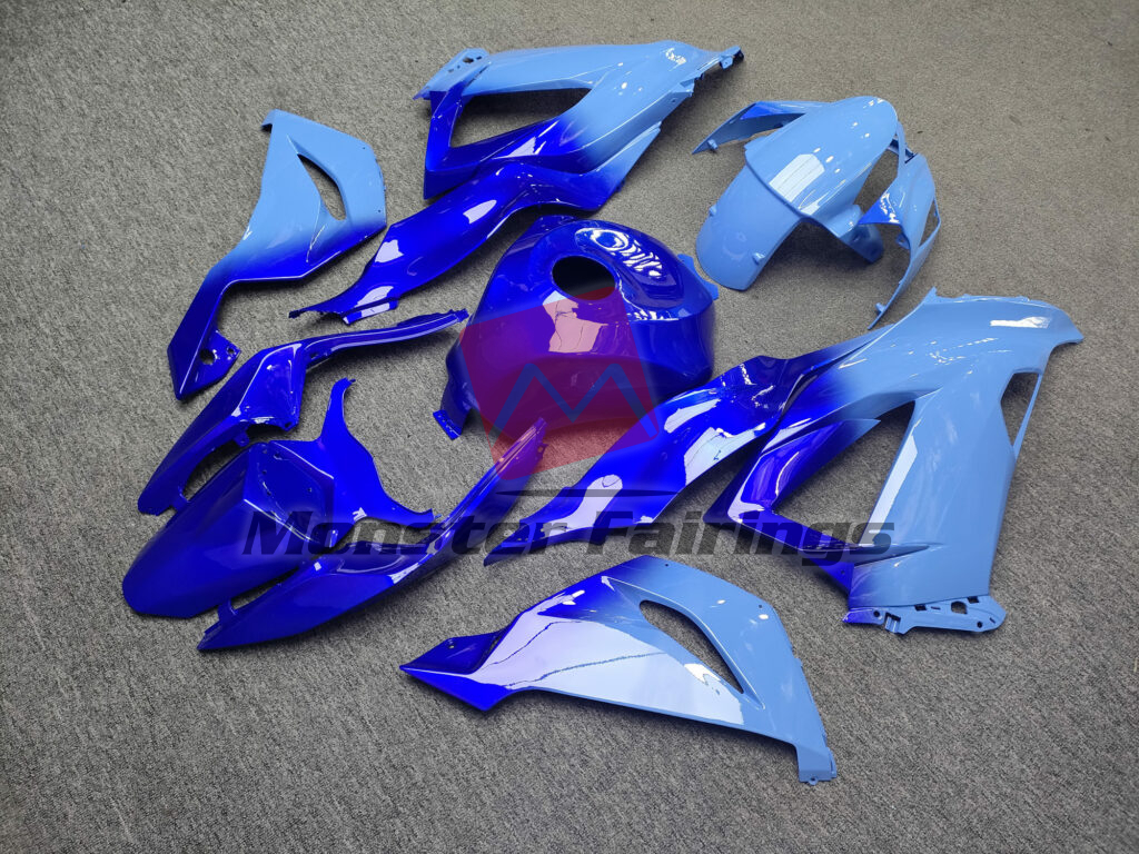 Gloss Blue Gradient ABS fairings for Kawasaki ZX6R 2013 - 2018 - premium OEM fit kit by Monster Fairings