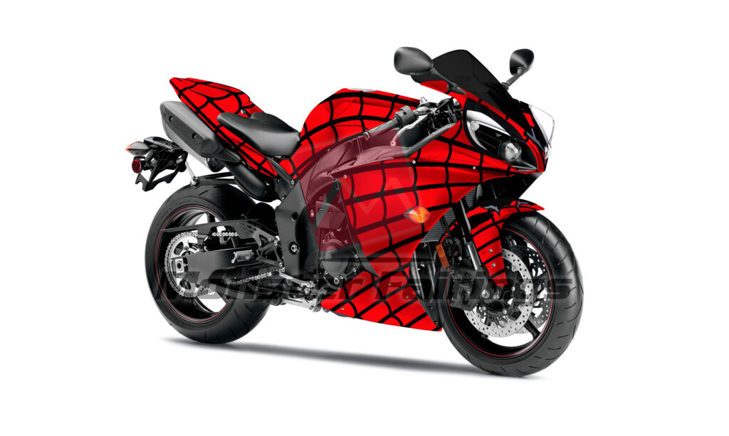 Gloss Red Spider & Black Venom Split ABS fairings for Yamaha R1 2012 - 2014 - premium OEM fit kit by Monster Fairings