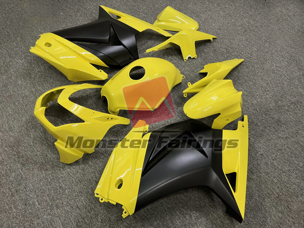 Gloss Yellow & Matte Black ABS fairings for Kawasaki Ninja 250 2008 - 2013 - premium OEM fit kit by Monster Fairings