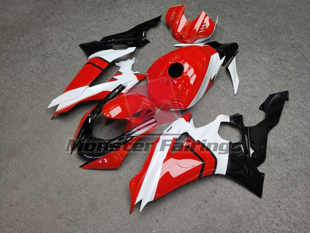 Gloss Red & White With Black ABS fairings for Yamaha R6 2017 - 2022 - premium OEM fit kit by Monster Fairings