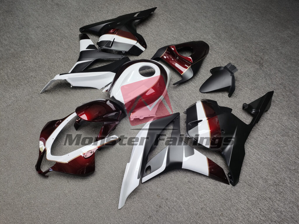 Gloss White With Candy Red & Matte Black ABS fairings for Honda CBR600RR 2009 - 2012 - premium OEM fit kit by Monster Fairings