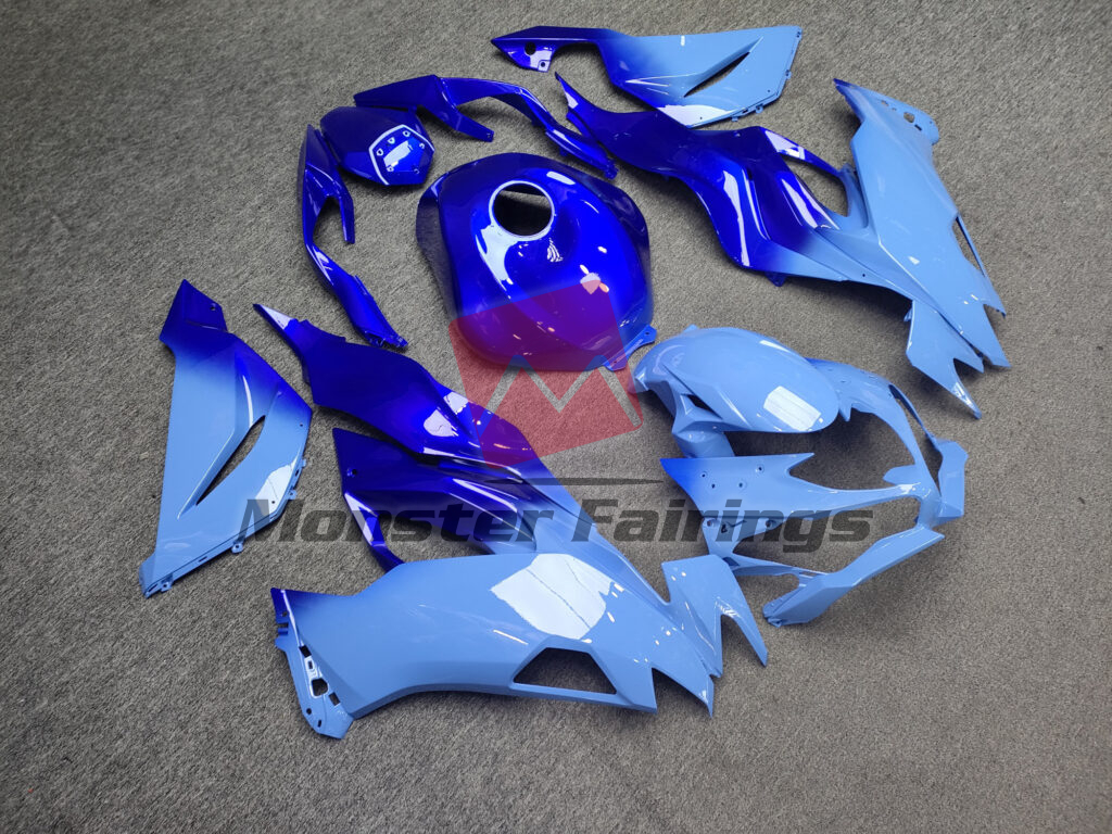 Gloss Blue Gradient ABS fairings for Kawasaki ZX6R 2019 - 2023 - premium OEM fit kit by Monster Fairings