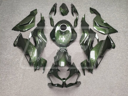 Kawasaki ZX6R 2019-2023 Gloss Olive Green ABS Fairings | Monster Fairings