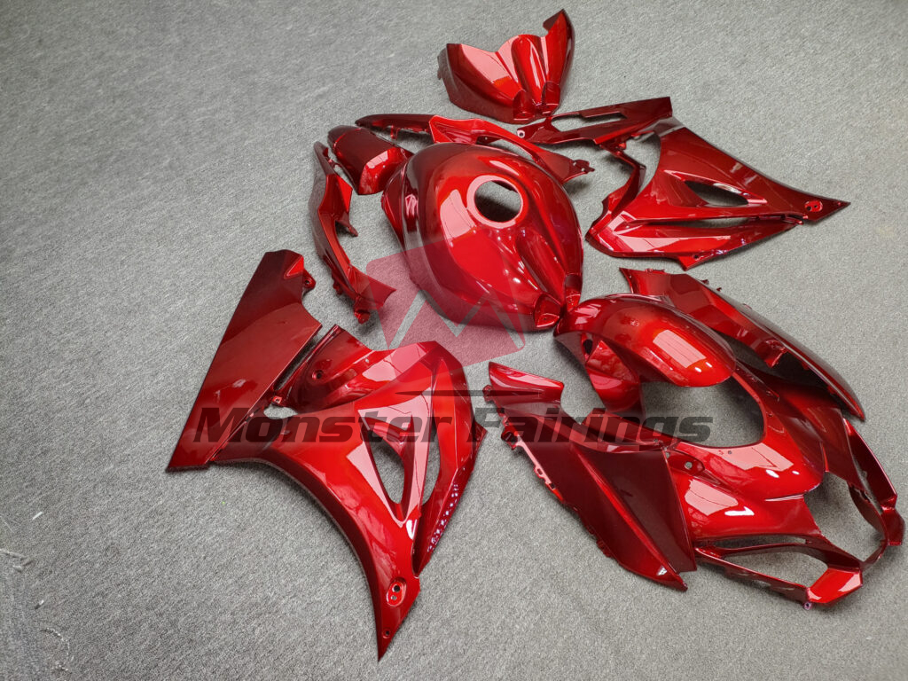 Suzuki GSXR 1000 custom ABS fairings 2017 - 2025 in Gloss Candy Red - durable replacement kit, Monster Fairings