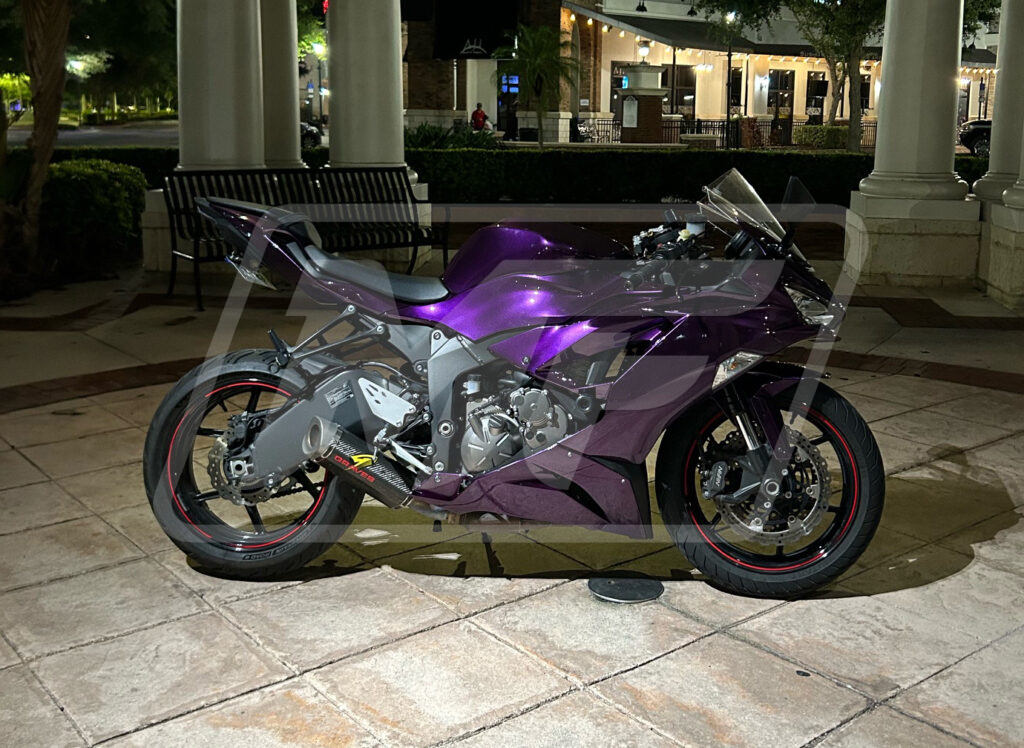Gloss Purple & Black Split ABS fairings for Kawasaki ZX6R 2019 - 2023 - premium OEM fit kit by Monster Fairings