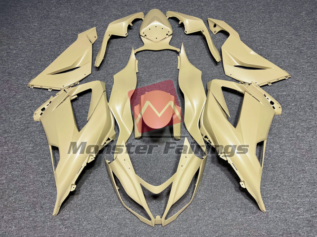 Kawasaki ZX6R 2013 - 2018 Matte Desert Tan ABS fairings - custom motorcycle bodywork kit by Monster Fairings
