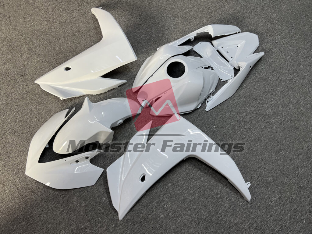 Gloss White ABS fairings for Yamaha R3 2014 - 2018 - premium OEM fit kit by Monster Fairings
