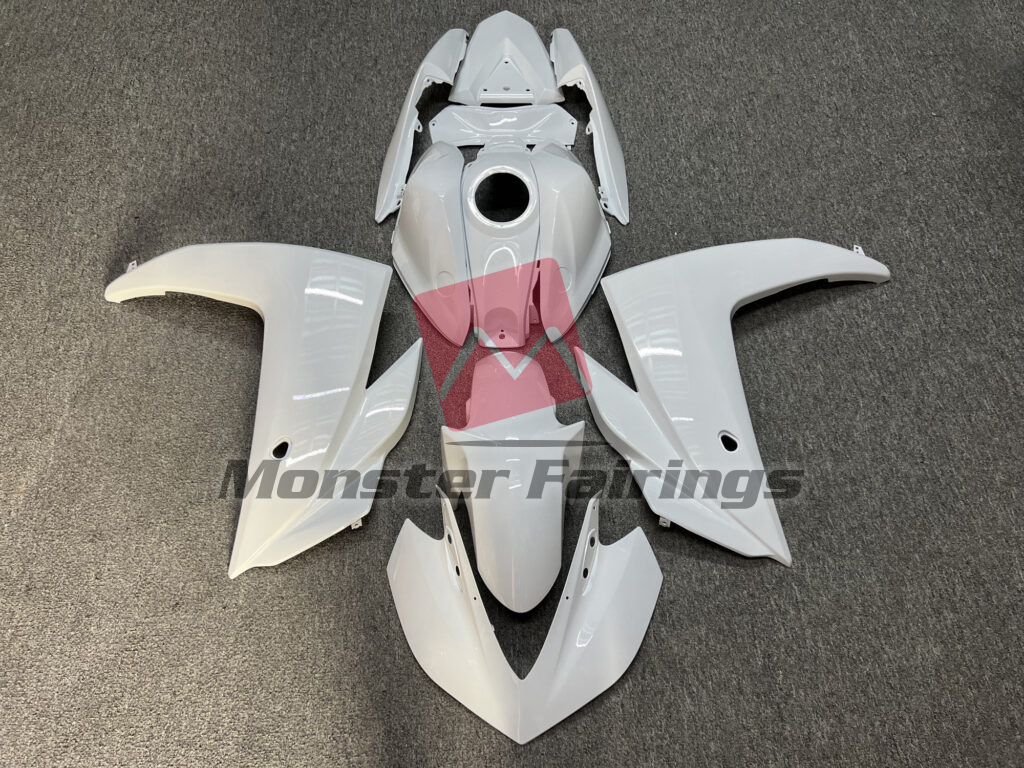 Yamaha R3 2014 - 2018 Gloss White ABS fairings - custom motorcycle bodywork kit by Monster Fairings