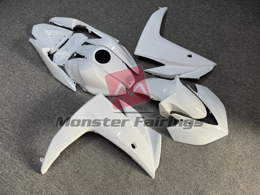Yamaha R3 custom ABS fairings 2014 - 2018 in Gloss White - durable replacement kit, Monster Fairings