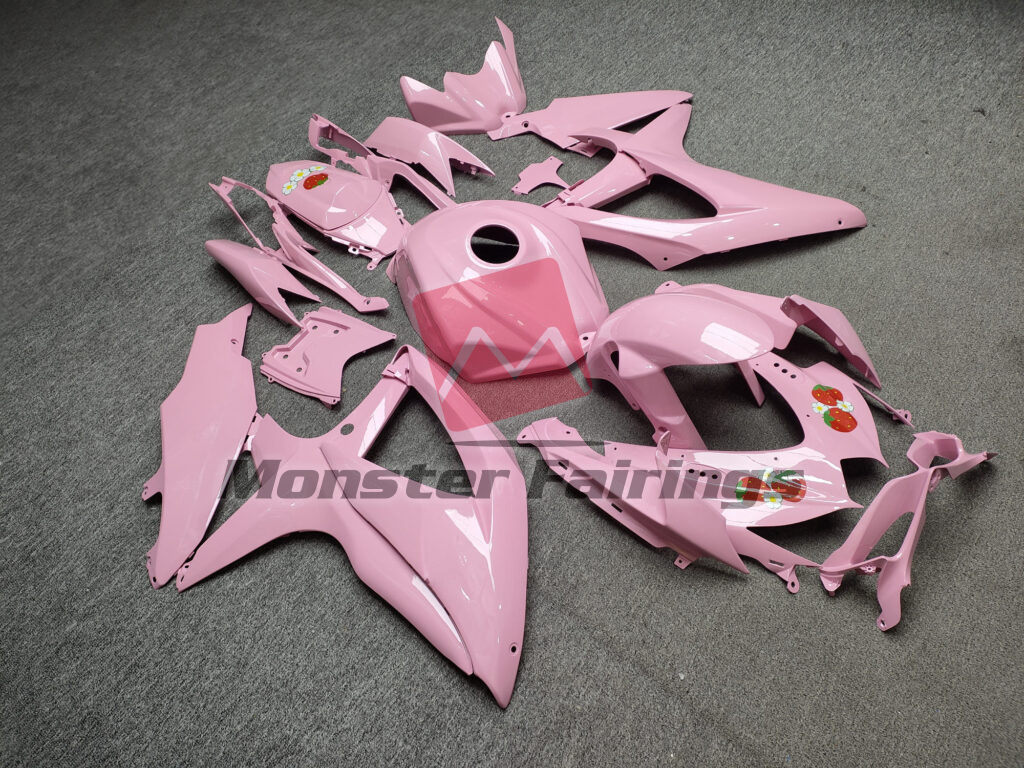 Suzuki GSXR 600 - 750 custom ABS fairings 2008 - 2010 in Gloss Pink - durable replacement kit, Monster Fairings