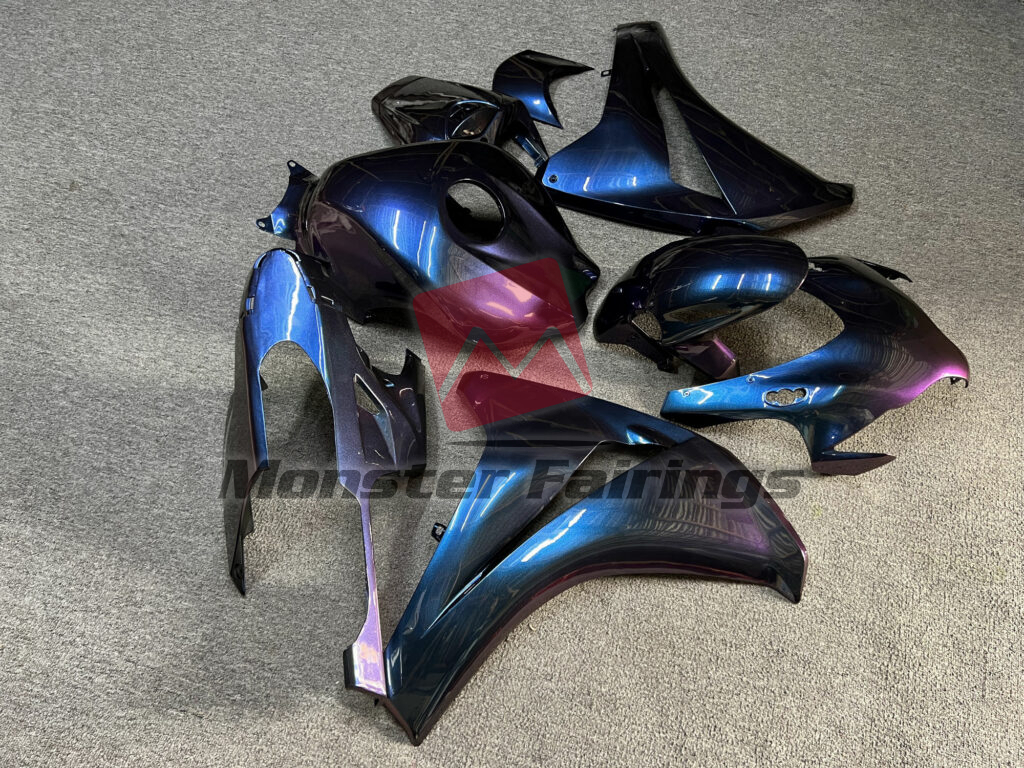 Honda CBR1000RR custom ABS fairings 2008 - 2011 in Gloss Blue & Purple Iridescent - durable replacement kit, Monster Fairings