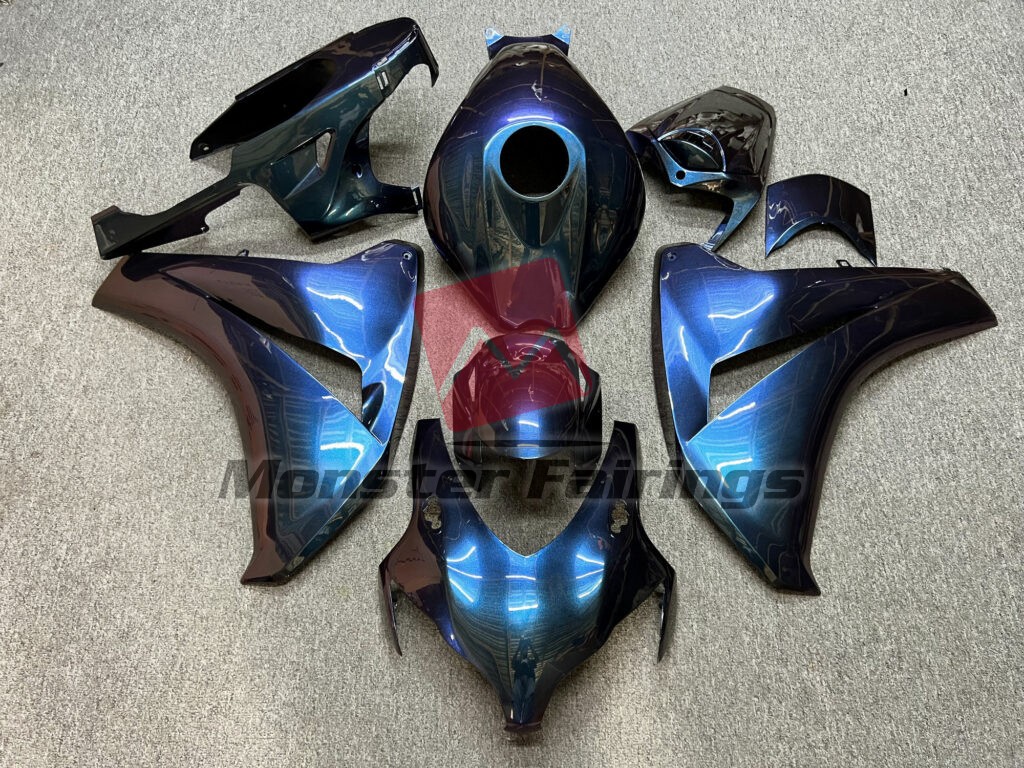 Honda CBR1000RR 2008 - 2011 Gloss Blue & Purple Iridescent ABS fairings - custom motorcycle bodywork kit by Monster Fairings