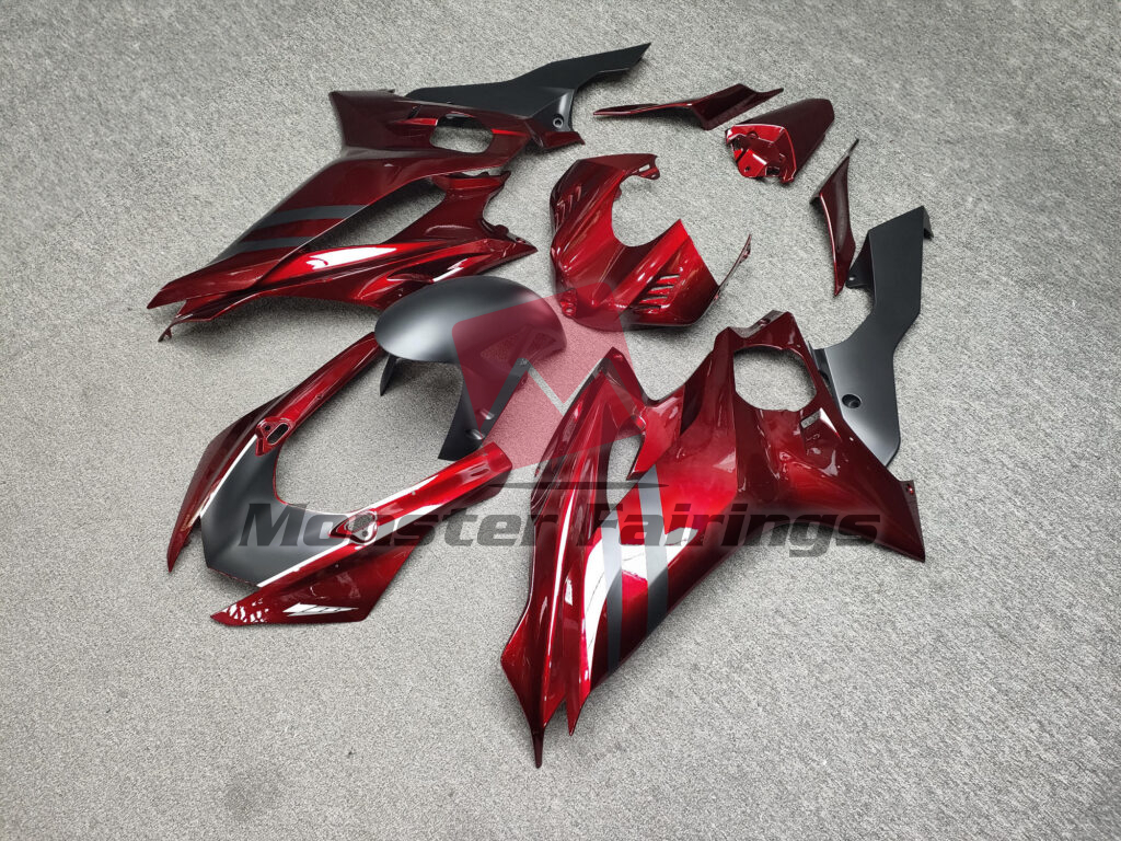 Yamaha R6 custom ABS fairings 2017 - 2022 in Gloss Candy Red & Matte Black - durable replacement kit, Monster Fairings