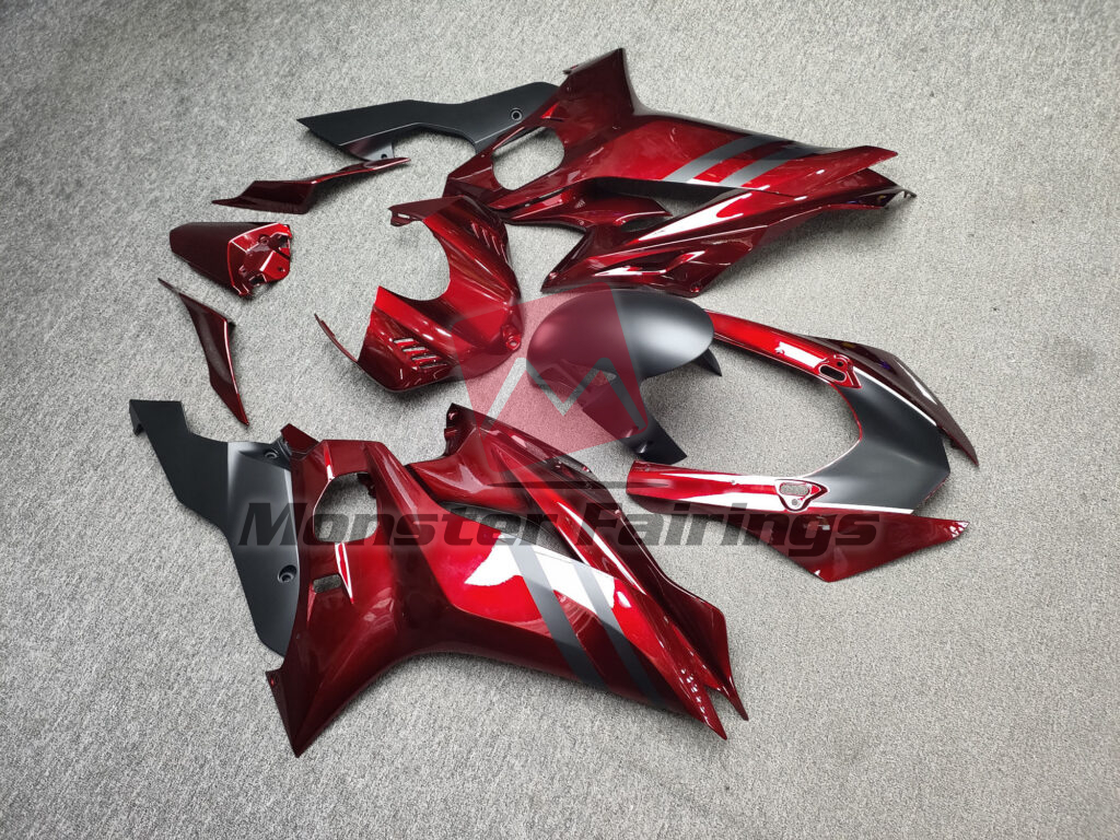 Gloss Candy Red & Matte Black ABS fairings for Yamaha R6 2017 - 2022 - premium OEM fit kit by Monster Fairings