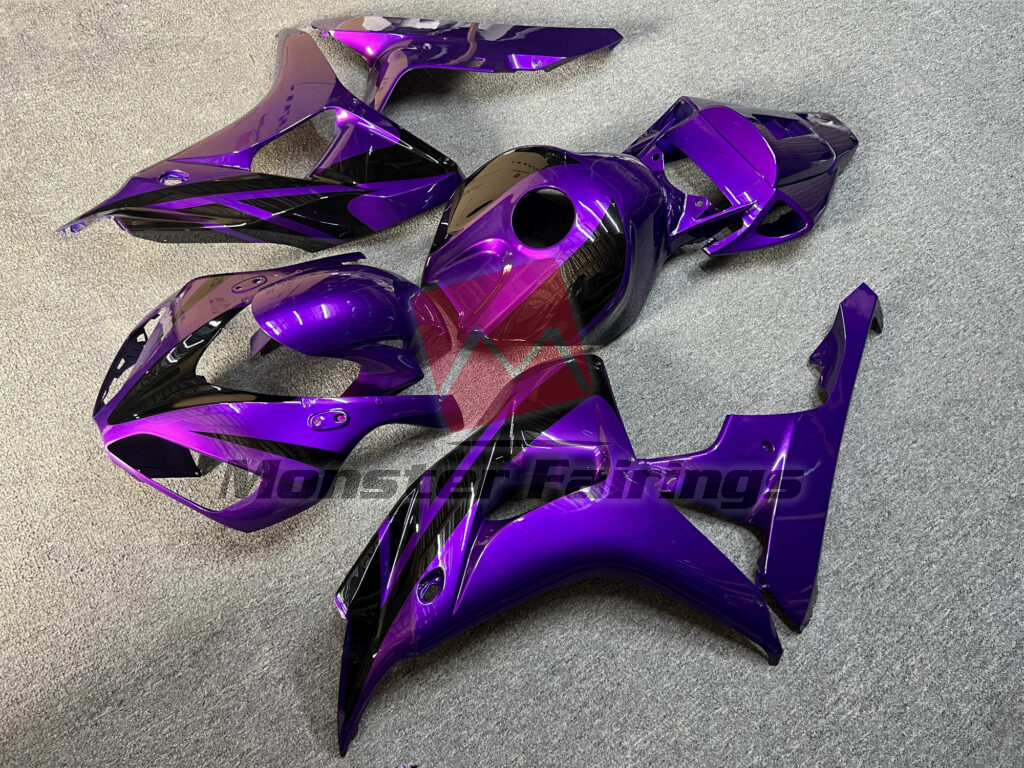 Gloss Purple With Black ABS fairings for Honda CBR1000RR 2006 - 2007 - premium OEM fit kit by Monster Fairings