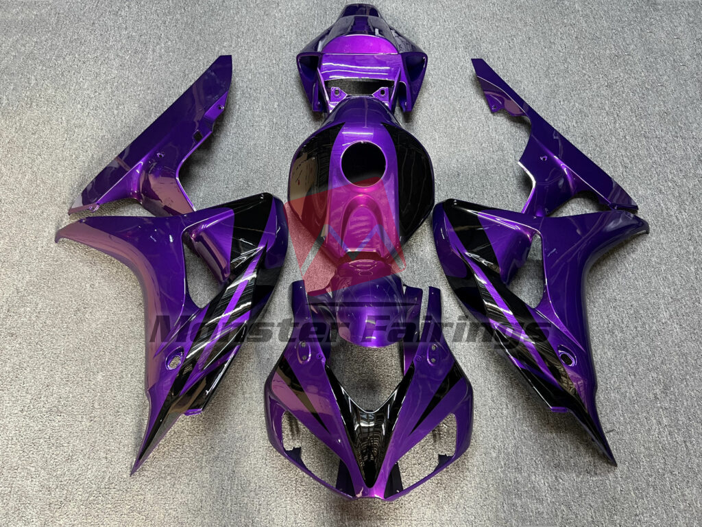 Honda CBR1000RR 2006 - 2007 Gloss Purple With Black ABS fairings - custom motorcycle bodywork kit by Monster Fairings