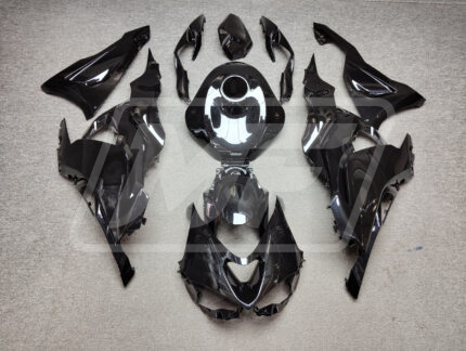 Kawasaki ZX6R 2024-2025 Gloss Metallic Black ABS Fairings | Monster Fairings