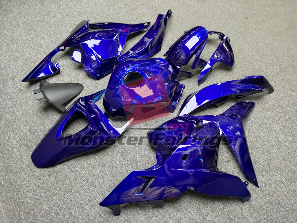 2009 - 2012 Honda CBR600RR Gloss Deep Blue fairing set - ABS injection, custom painted by Monster Fairings