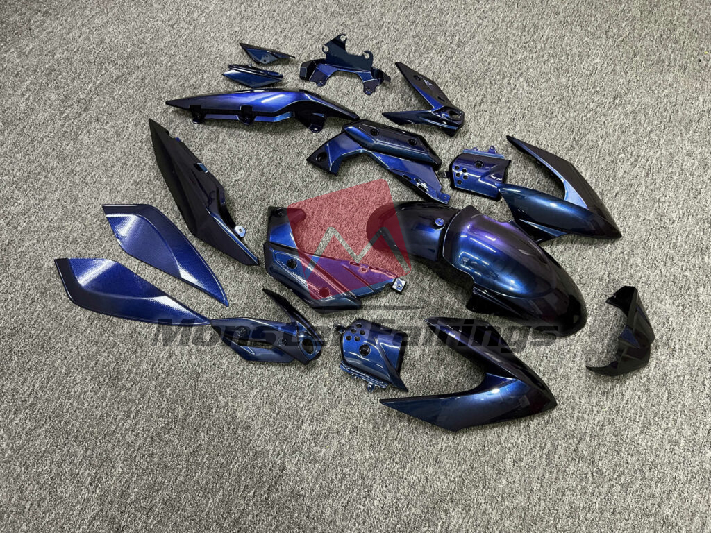 2009 - 2012 Yamaha XJ6 Gloss Purple Chameleon fairing set - ABS injection, custom painted by Monster Fairings