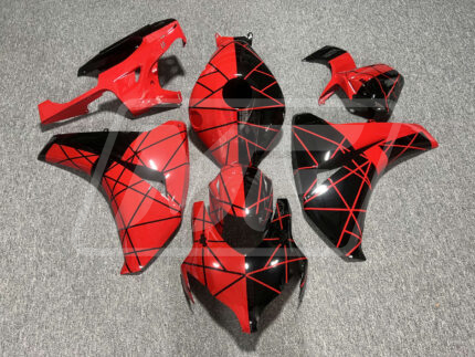 Honda CBR1000RR 2008-2011 Gloss Red & Black Pattern Split ABS Fairings | Monster Fairings