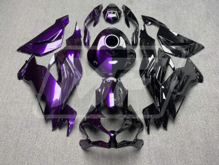 Kawasaki ZX6R 2019-2023 Gloss Purple & Black Split ABS Fairings | Monster Fairings