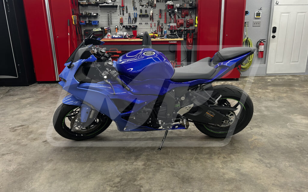 Gloss Blue Gradient ABS fairings for Kawasaki ZX6R 2024 - 2025 - premium OEM fit kit by Monster Fairings