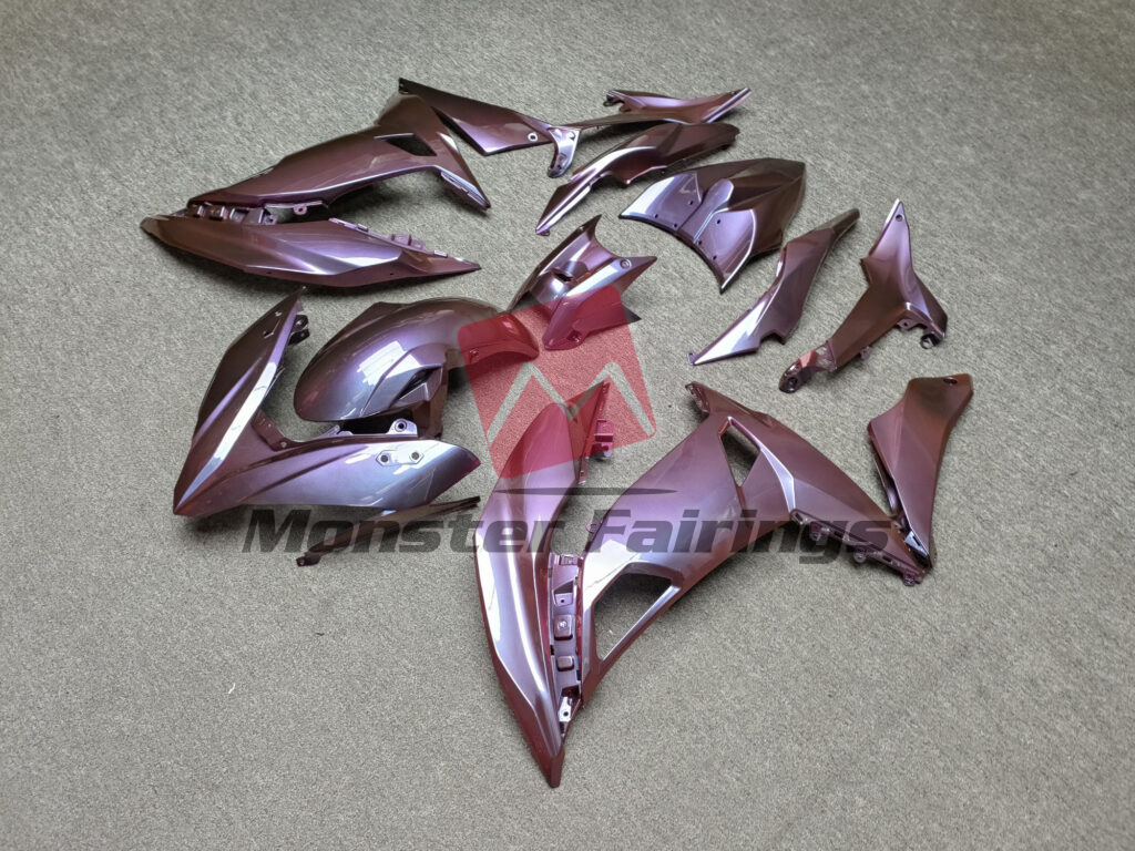 Kawasaki Ninja 650R custom ABS fairings 2017 - 2019 in Gloss Purple Gradient - durable replacement kit, Monster Fairings