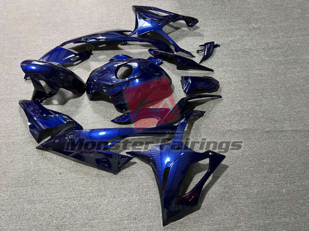 2019 - 2022 BMW S1000RR Gloss Dark Royal Blue fairing set - ABS injection, custom painted by Monster Fairings