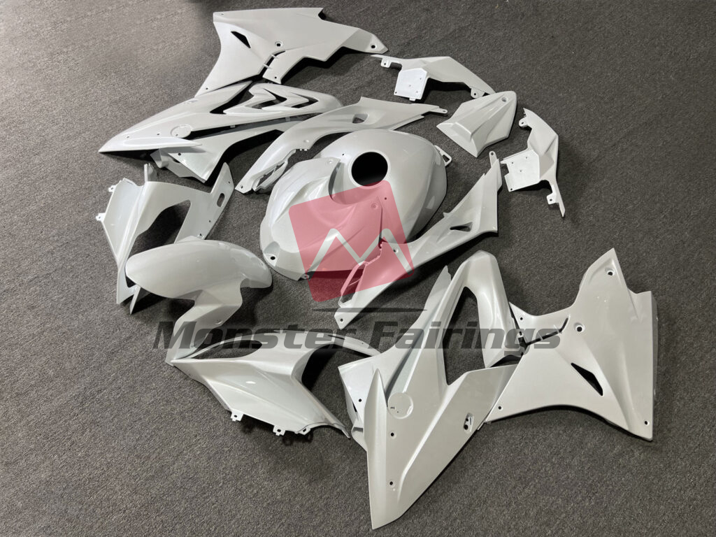 BMW S1000RR custom ABS fairings 2017 - 2018 in Gloss Pearl White - durable replacement kit, Monster Fairings