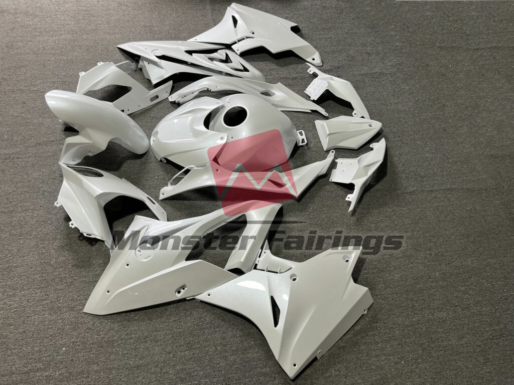 2017 - 2018 BMW S1000RR Gloss Pearl White fairing set - ABS injection, custom painted by Monster Fairings