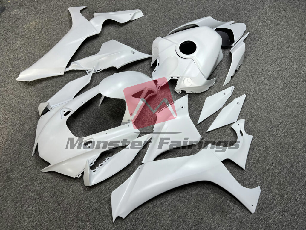 Yamaha R1 custom ABS fairings 2020 - 2025 in Matte White - durable replacement kit, Monster Fairings