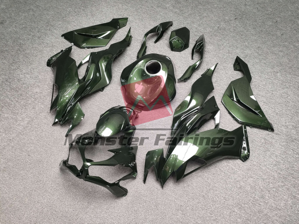 Gloss Olive Green ABS fairings for Kawasaki ZX6R 2019 - 2023 - premium OEM fit kit by Monster Fairings