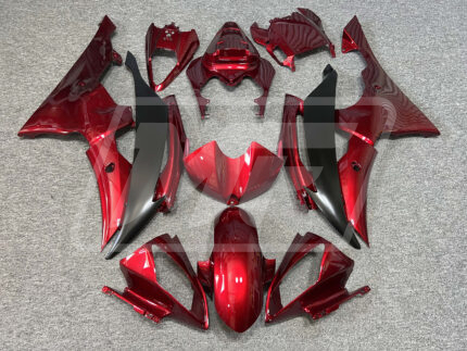 Yamaha R6 2008-2016 Gloss Candy Red With Matte Black ABS Fairings | Monster Fairings