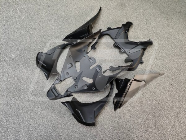 Kawasaki ZX6R 2024 - 2025 ABS fairings, Gloss Metallic Black - high - quality motorcycle kit by Monster Fairings