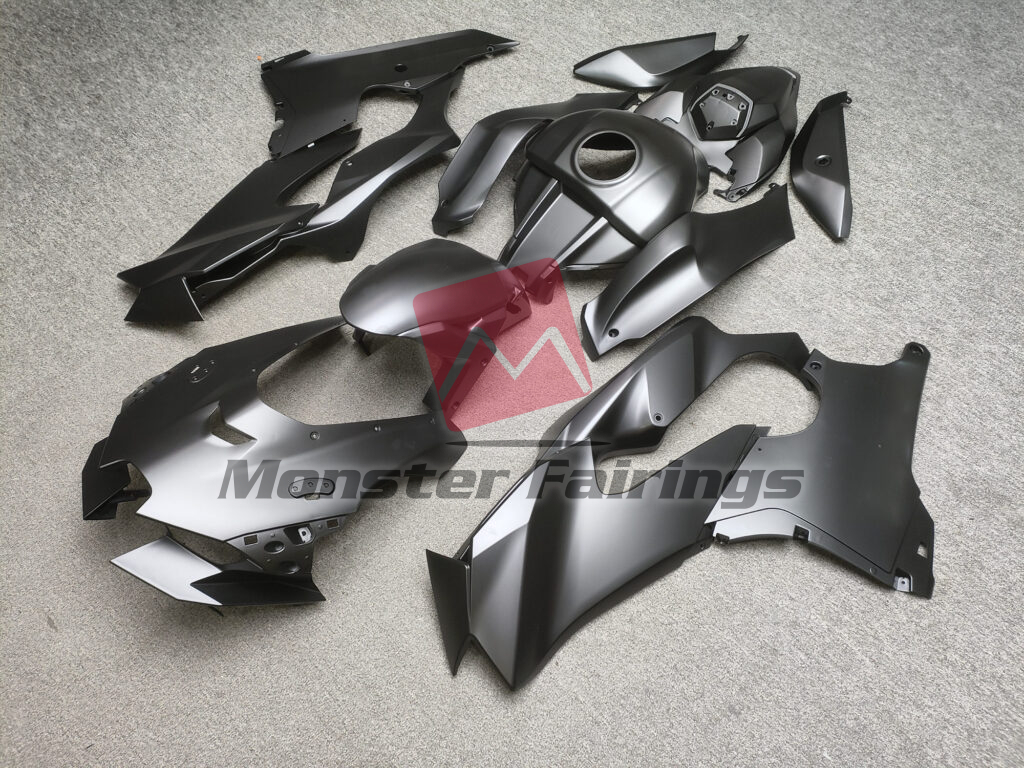 Kawasaki ZX10R custom ABS fairings 2021 - 2025 in Matte Black - durable replacement kit, Monster Fairings