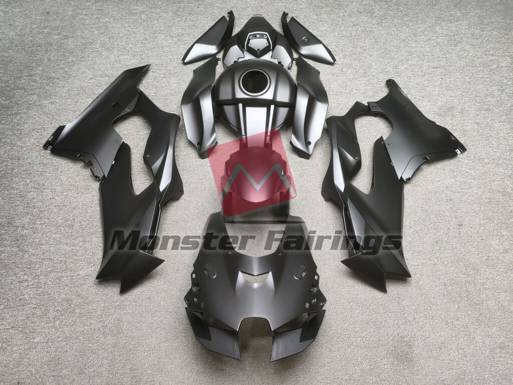 Kawasaki ZX10R 2021 - 2025 Matte Black ABS fairings - custom motorcycle bodywork kit by Monster Fairings
