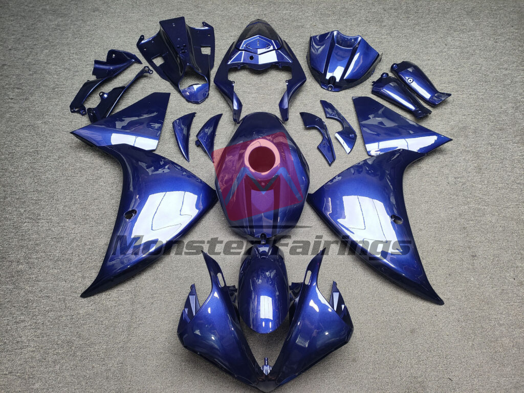 Yamaha R1 2009 - 2011 Gloss Dark Blue ABS fairings - custom motorcycle bodywork kit by Monster Fairings